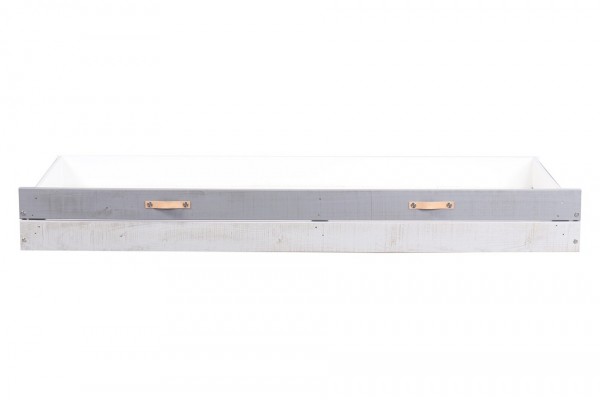 Möbilia Schublade für Bett grau/weiß - 12020007