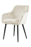 SalesFever Esszimmerstuhl Creme Samt 396094 SalesFever Esszimmerstuhl Creme Samt 396094