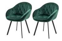 SalesFever Armlehnstuhl 2er Set Samt SalesFever Armlehnstuhl 2er Set Samt