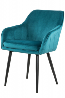 SalesFever Esszimmerstuhl türkis Samt 381601 SalesFever Esszimmerstuhl türkis Samt 381601