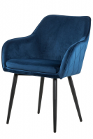 SalesFever Esszimmerstuhl blau Samt 381571 SalesFever Esszimmerstuhl blau Samt 381571