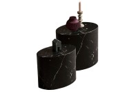 SalesFever Couchtisch 2er Set oval in Marmoroptik SalesFever Couchtisch 2er Set oval in Marmoroptik