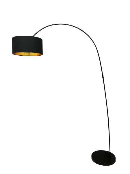 SalesFever Bogenlampe mit Stoffschirm