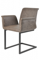 SalesFever Esszimmerstuhl 2er Set dunkelbraun Kunstleder SalesFever Esszimmerstuhl 2er Set dunkelbraun Kunstleder