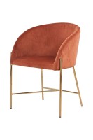 SalesFever Stuhl mit Armlehnen Kupfer Samt 391938 SalesFever Stuhl mit Armlehnen Kupfer Samt 391938