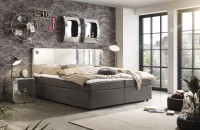 Sit Möbel Boxspringbett 180 x 200 cm mit Kopfteil aus Aluminium Airman 18006-06 Sit Möbel Boxspringbett 180 x 200 cm mit Kopfteil aus Aluminium Airman 18006-06
