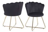 SalesFever Muschelstuhl aus Samt 2er-Set SalesFever Muschelstuhl aus Samt 2er-Set