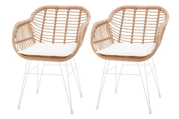 SalesFever Armlehnstuhl Rattanoptik 2er Set 396674