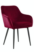 SalesFever Esszimmerstuhl rot Samt 396100 SalesFever Esszimmerstuhl rot Samt 396100