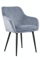 SalesFever Esszimmerstuhl Hellgrau Samt 396117 SalesFever Esszimmerstuhl Hellgrau Samt 396117