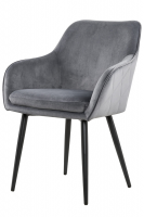 SalesFever Esszimmerstuhl grau Samt 381588 SalesFever Esszimmerstuhl grau Samt 381588