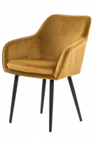SalesFever Esszimmerstuhl senfgelb Samt 381861 SalesFever Esszimmerstuhl senfgelb Samt 381861